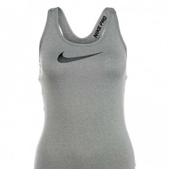 NEW Women's 2XL NIKE PRO Core Running Tank Top Shirt Tee Racerback Gray XXL 5893 - Picture 1 of 5